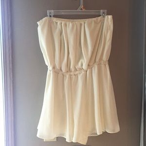 Ivory Strapless Romper